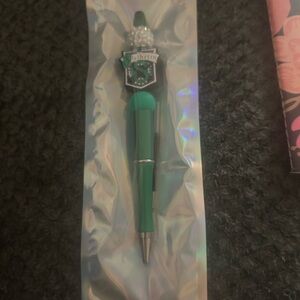 Hand Crafted Green Slytherin Pen